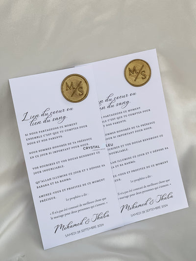 Carte de remerciements